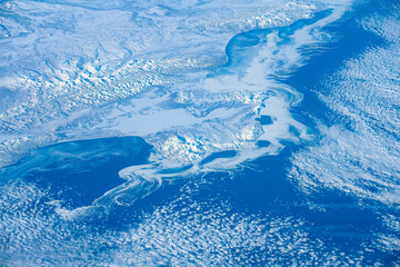 Cloud formations in the atmosphere of planet Earth. Digital enhancement of an image by NASA