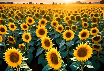 An enchanting field of sunflowers
