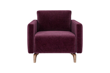 Modern pink armchair isolated on white background. Furniture Store collection.Design element.