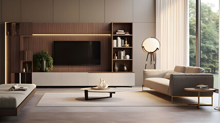 TV  launch in modern living room