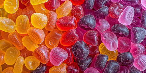 chewy jelly candy background - obrazy, fototapety, plakaty