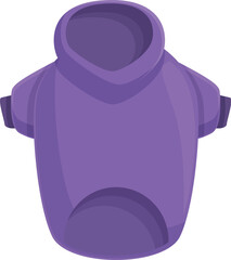 Violet pet cloth icon cartoon vector. Happy canine. Smile cute coat