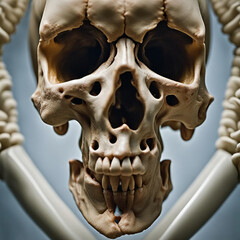 Obraz premium Verrückter und deformierter Totenkopf