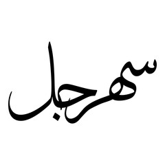 Sahargul Muslim Girls Name Sulus Font Arabic Calligraphy 