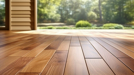 wooden floor and green grass high definition(hd) photographic creative image