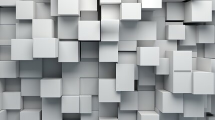 White Wall Adorned With Square Shapes