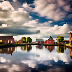 house on the lake Generative AI