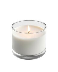 Obraz na płótnie Canvas Elegant Scented Candle Isolated on Transparent Background