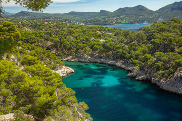 the Calanques National Park next to Marseilles in Provence, southern France. The French Fiords.