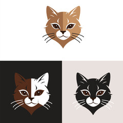 cat logo collection background design © kamrunnahar