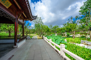 Chinese courtyard and classical garden architecture