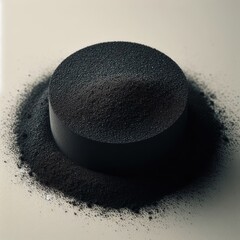 black powder on white
