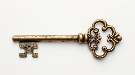 Antique Key With Ornate Design