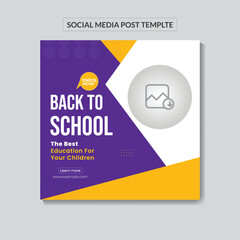 School admission social media post banner