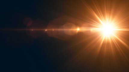 lens flares for photography and anamorphic lens flare - obrazy, fototapety, plakaty