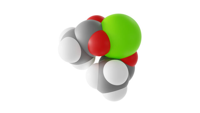 calcium acetate molecule, preservative e263, molecular structure, isolated 3d model van der Waals