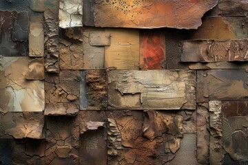 Close Up of a Wall Made of Different Colored Bricks