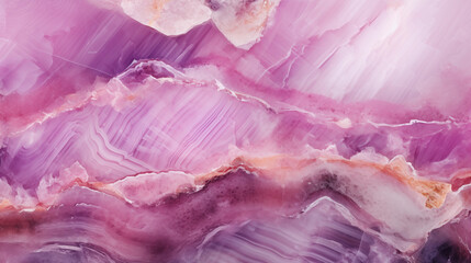Abstract background with amethyst effect texture. Detailed view of a marble featuring shades of purple and white, showcasing the intricate patterns