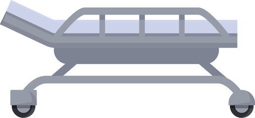 Portable hospital bed icon cartoon vector. Doctor clinic. Recovery unit