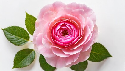 pink english rose of david austin isolated on white background macro flower wedding card bride greeting summer spring flat lay top view love valentine s day