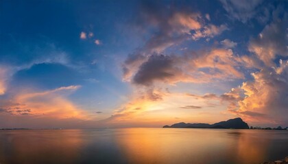 Obraz premium panorama twilight sky and cloud background