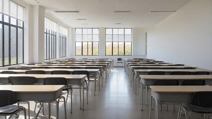 Fototapeta premium interior of a classroom minimalist