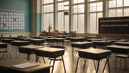 classroom with chairs