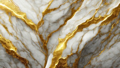 abstract white and gold marble texture with intricate veins and patterns