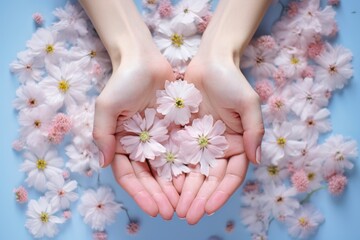 Person Holding Flowers in Their Hands