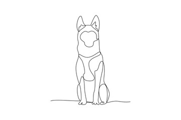 Continuous one line drawing Urban Pet concept. Doodle vector illustration.