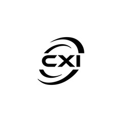  CXI logo. CXI set , C X I design. White CXI letter. CXI, C X I letter logo design. Initial letter CXI letter logo set, linked circle uppercase monogram logo. C X I letter logo vector design.