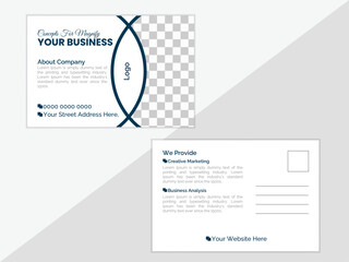 Corporate business postcard design template