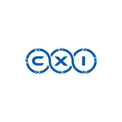  CXI logo. CXI set , C X I design. White CXI letter. CXI, C X I letter logo design. Initial letter CXI letter logo set, linked circle uppercase monogram logo. C X I letter logo vector design.