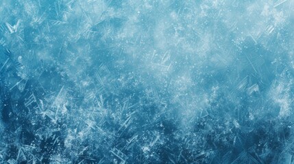 Fototapeta premium Cool Blue Ice Crystal Background with a Frosty Frozen Texture