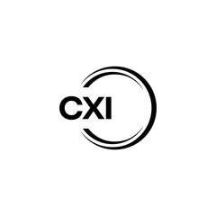  CXI logo. CXI set , C X I design. White CXI letter. CXI, C X I letter logo design. Initial letter CXI letter logo set, linked circle uppercase monogram logo. C X I letter logo vector design.