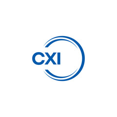  CXI logo. CXI set , C X I design. White CXI letter. CXI, C X I letter logo design. Initial letter CXI letter logo set, linked circle uppercase monogram logo. C X I letter logo vector design.