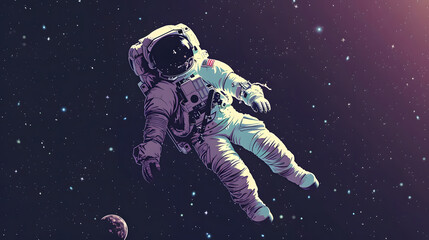 astronaut floating in space