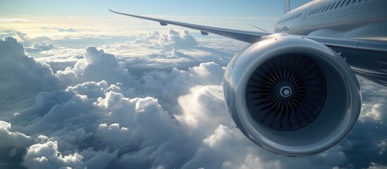 Future-oriented aircraft engine with advanced technology and versatile applications.