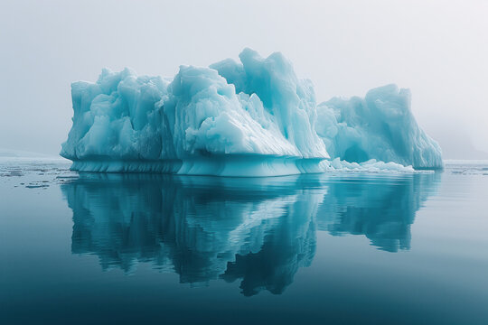Glacier Lagoon in Iceland. Background image. Created with Generative AI technology