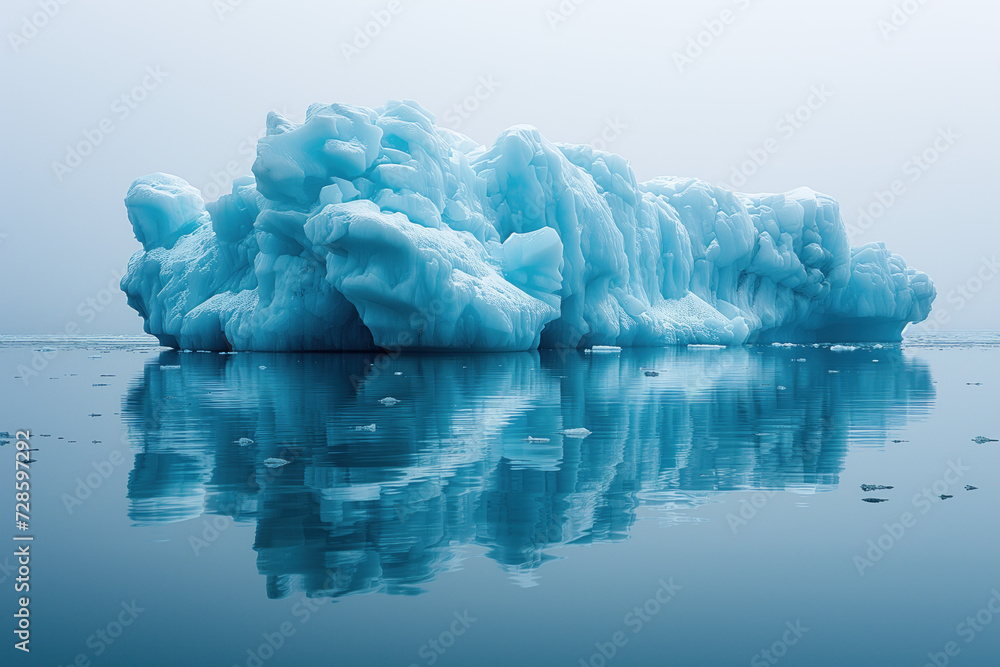 Aufkleber glacier lagoon in iceland. background image. created with generative ai technology