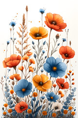 floral poppy background