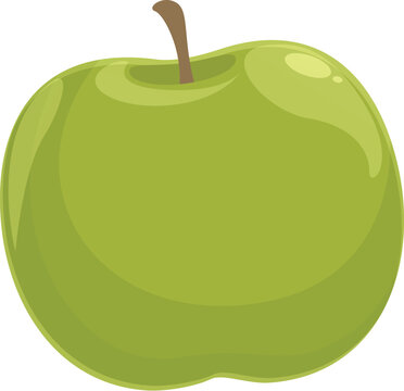 Farm green apple icon cartoon vector. Clip color nature. Inside core seed