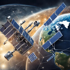 Advanced communication network with satellites and global connectivity - 1