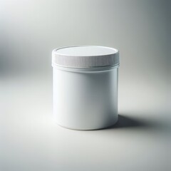 white plastic container  mockup
