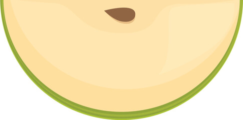 Eco slice apple icon cartoon vector. Section organic. Food core seed