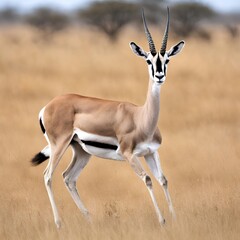 Graceful gazelle roaming freely on the savannah
