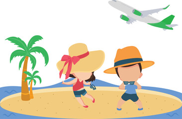 Chibi Travel to Beach