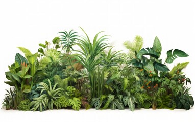 Assorted Plants Arranged on White Surface