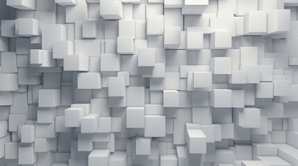 Abstract White Background With Squares and Rectangles