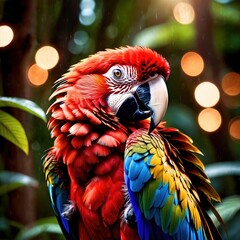 Macaw wild animal living in nature, part of ecosystem